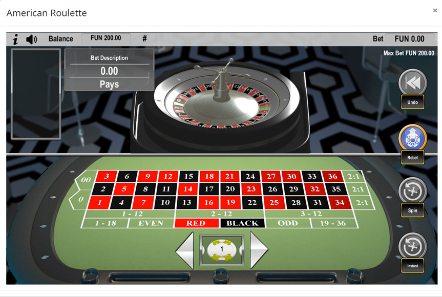 MYB Casino Roulette Desktop- American Roulett