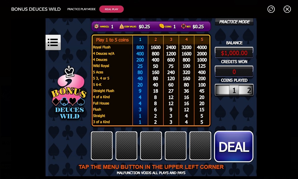 Video Poker Gameplay