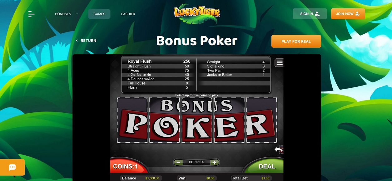 Video Poker Gameplay