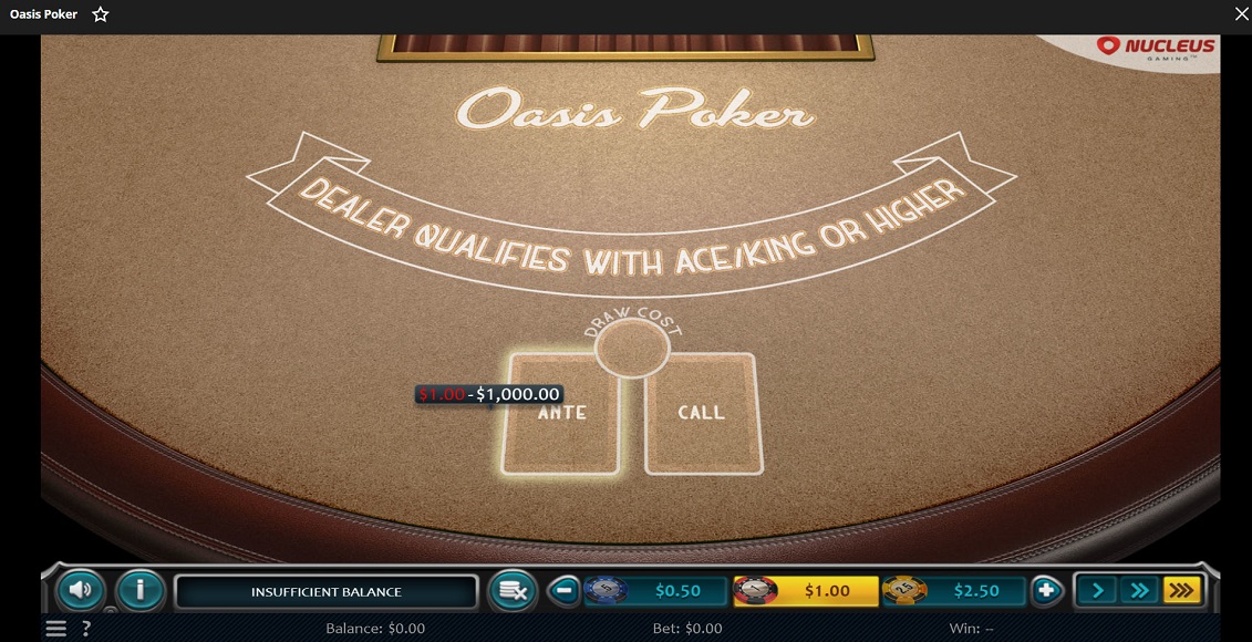 Wild Poker Desktop- Oasis Poker