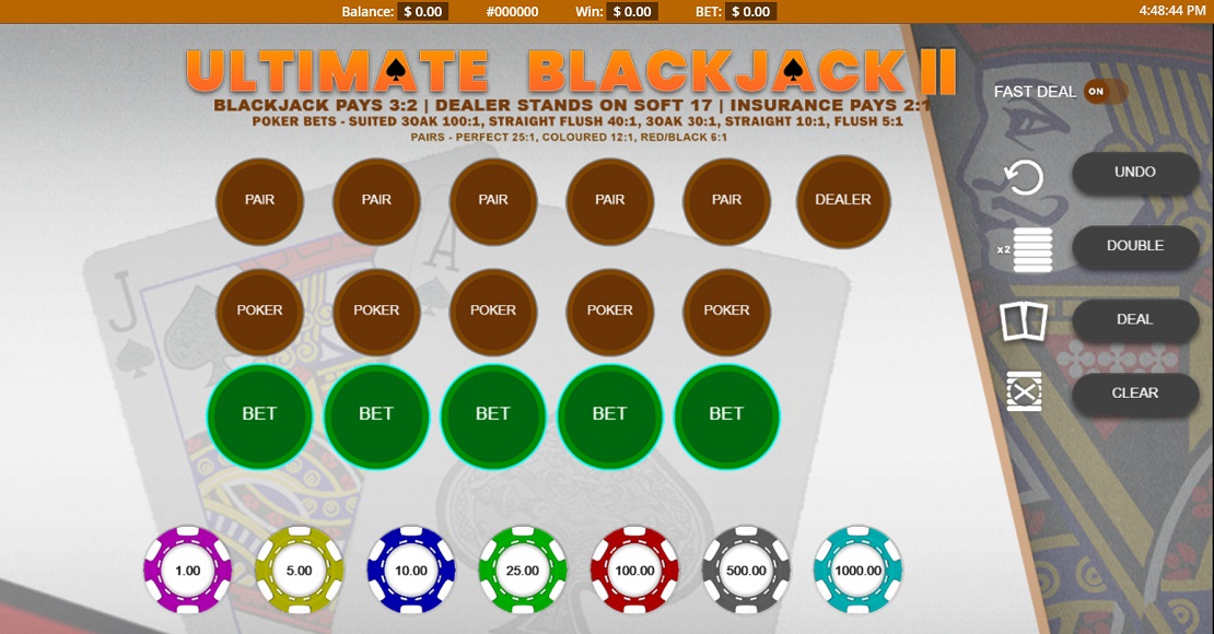 XBet Casino Blackjack Desktop- Ultimate Blackjack II