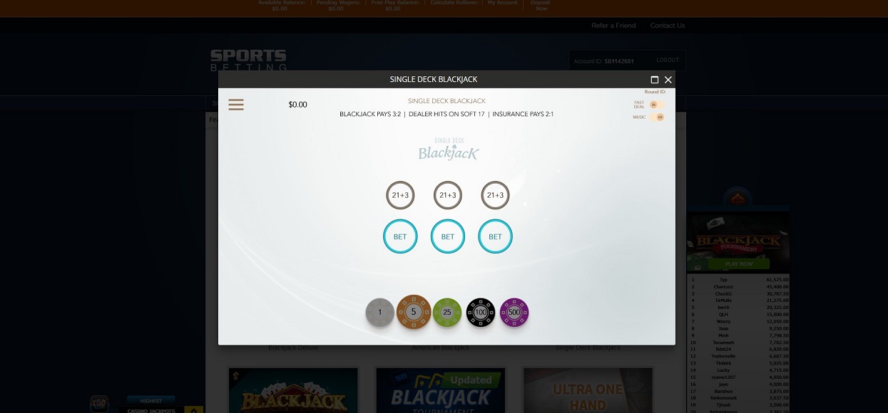 Blackjack Gameplay