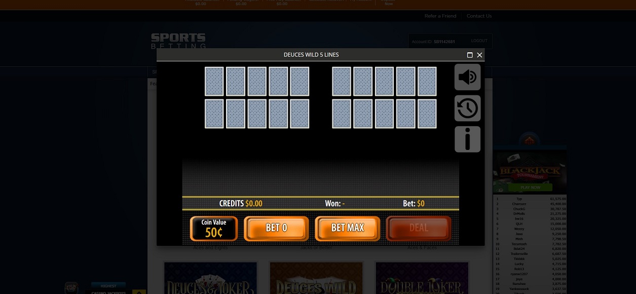 Video Poker Gameplay